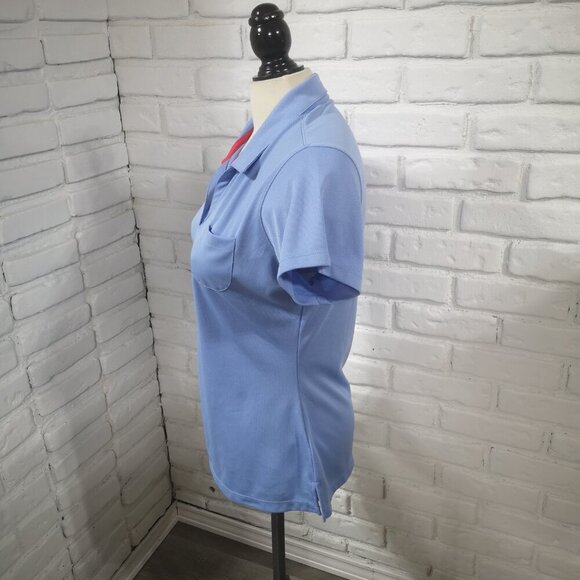 World Wild Sportsman by Bass Pro Ladies Size Large Blue Short Sleeve Polo - Picture 4 of 11